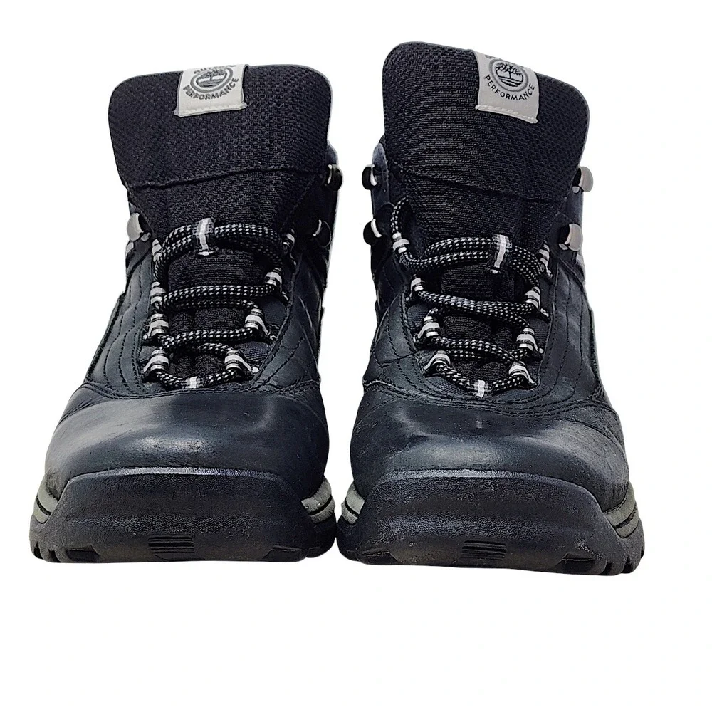 Timberland Hiking Boots 7.5M Mens White Ledge Black Waterproof Hiking Leather